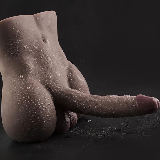 Realistic Torso Sex Doll with Flexible Dildo