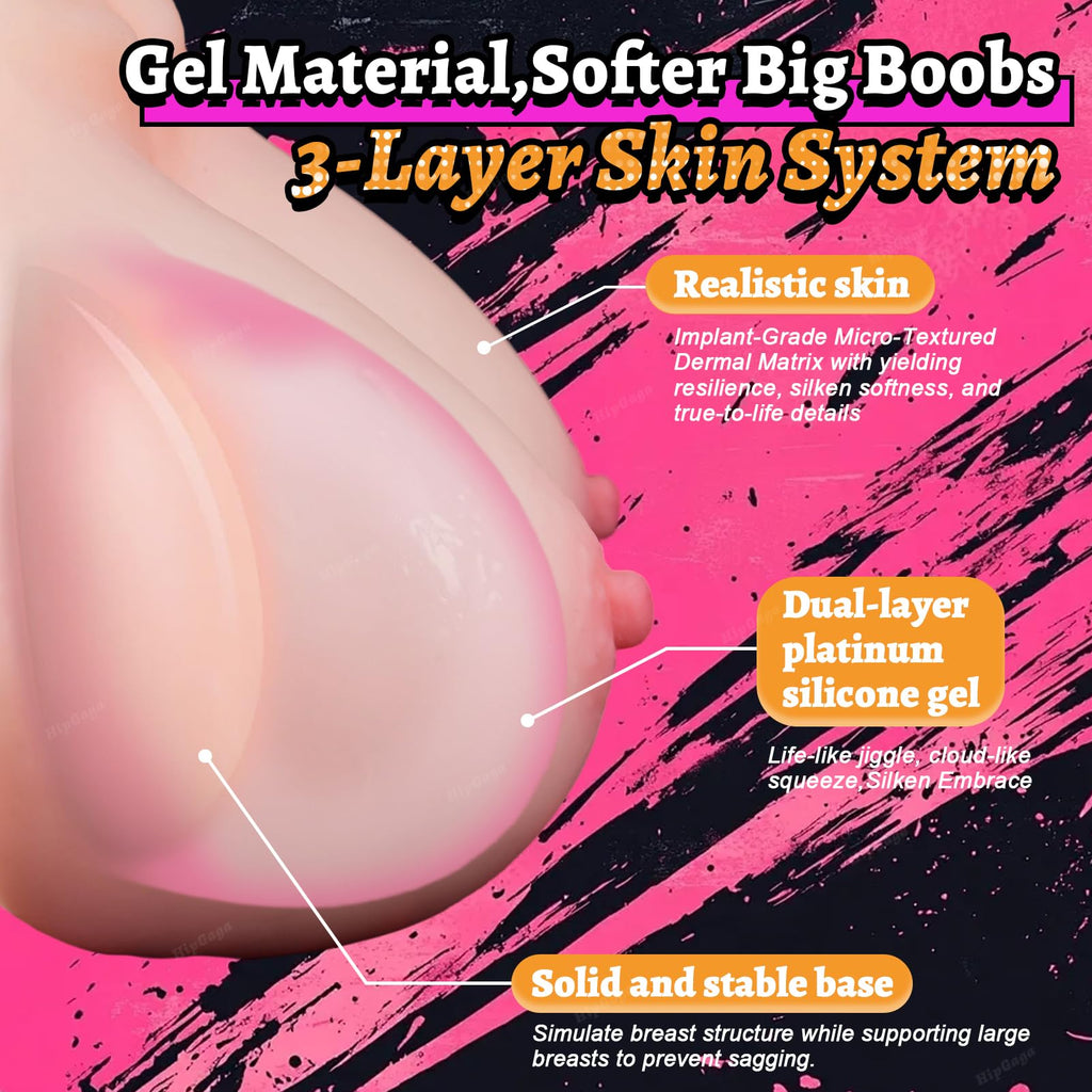 Realistic Silicone Breast Torso Sex Toy