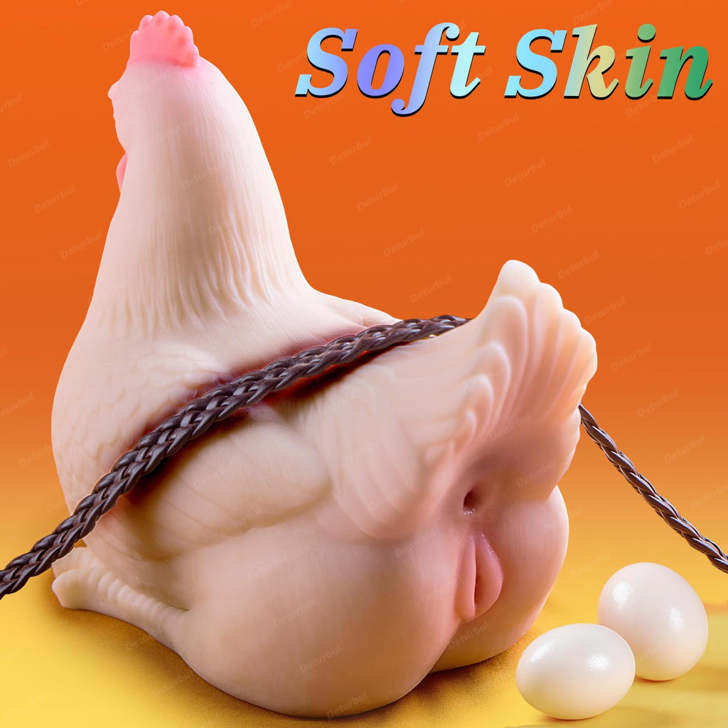 Cute Chicken Animal Sex Toy Stroker with Realistic Texture
