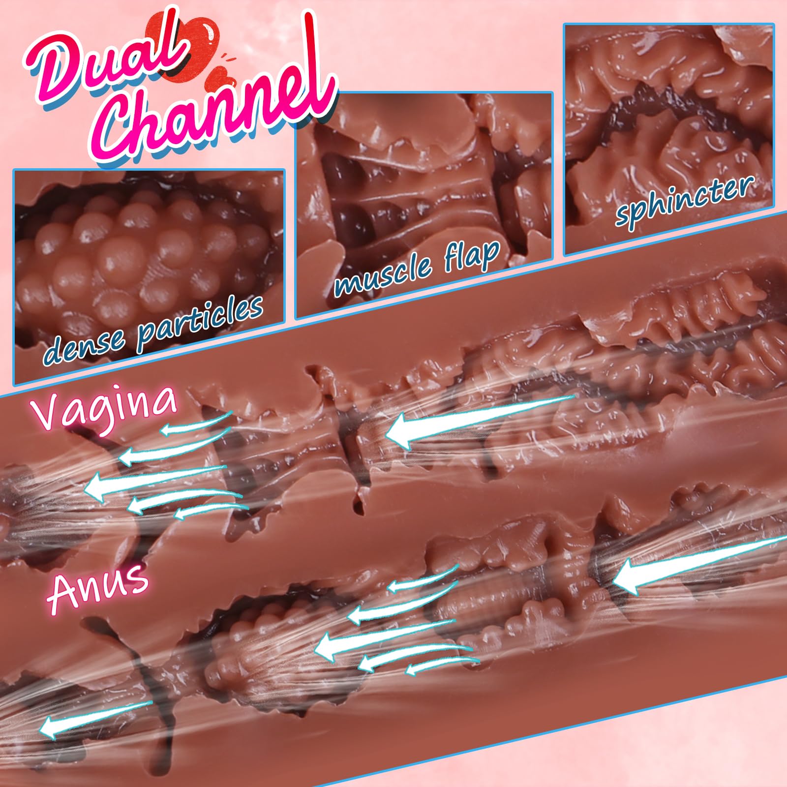 Big Booty Stroker Torso with Realistic Dual Channel Design