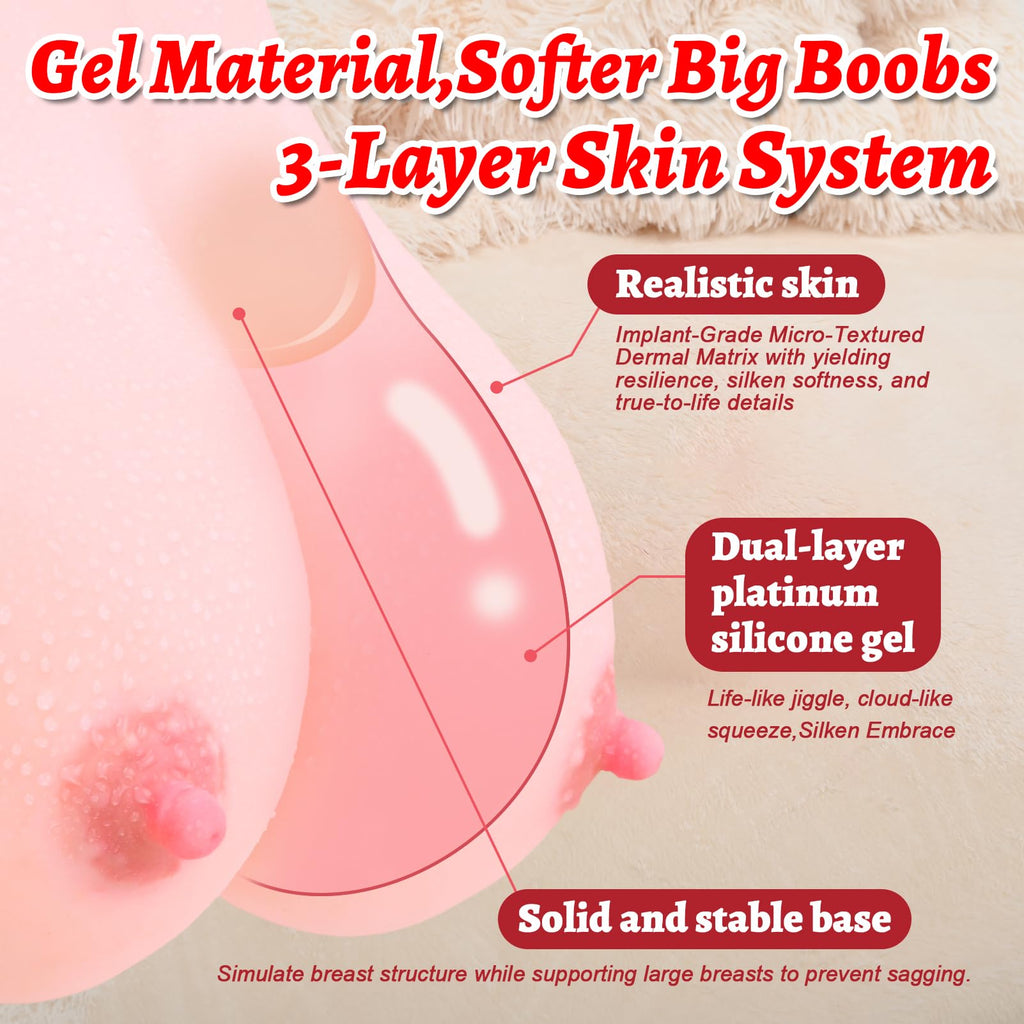 Realistic Big Boobs Torso Sex Doll with Soft Jelly Texture