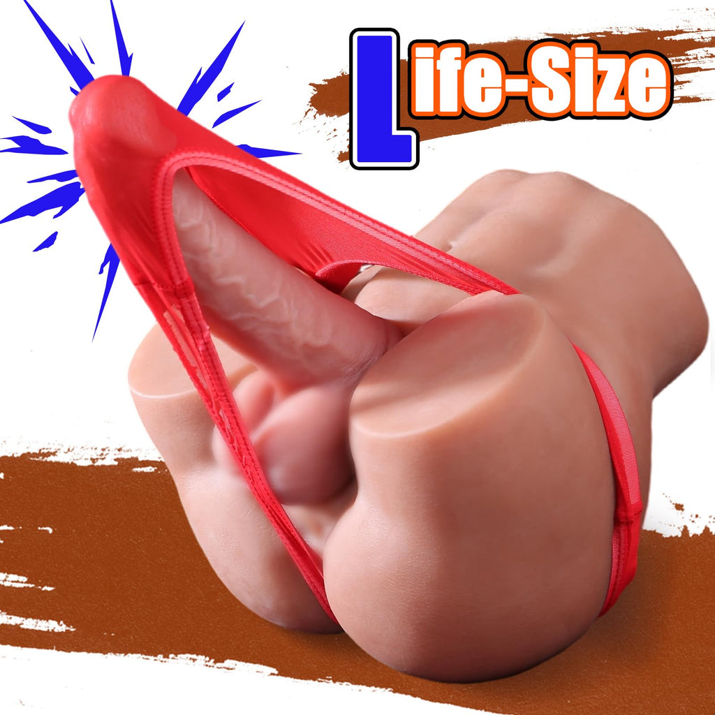 Realistic Male Torso Sex Doll with Interchangeable Dildo