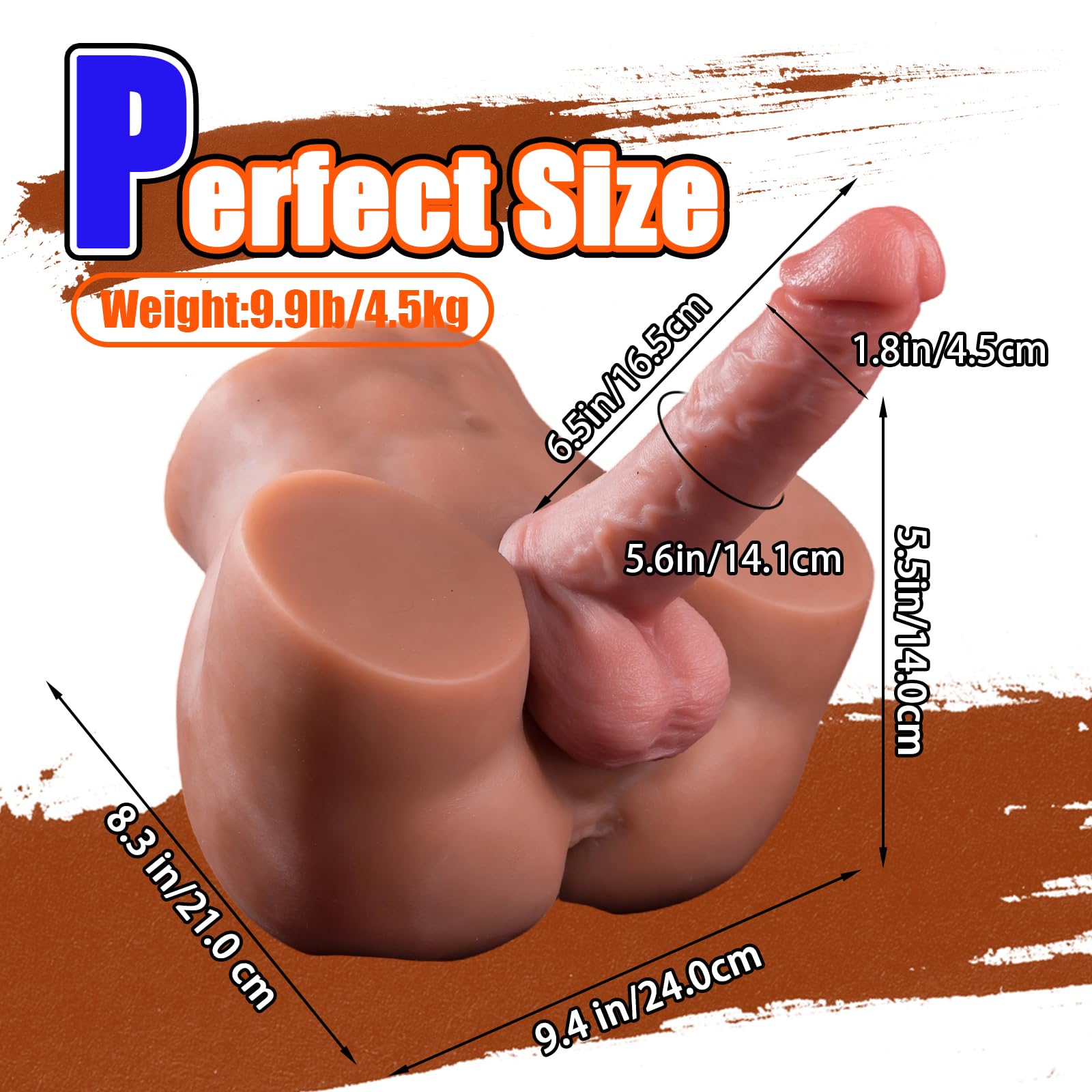 Realistic Male Torso Sex Doll with Interchangeable Dildo
