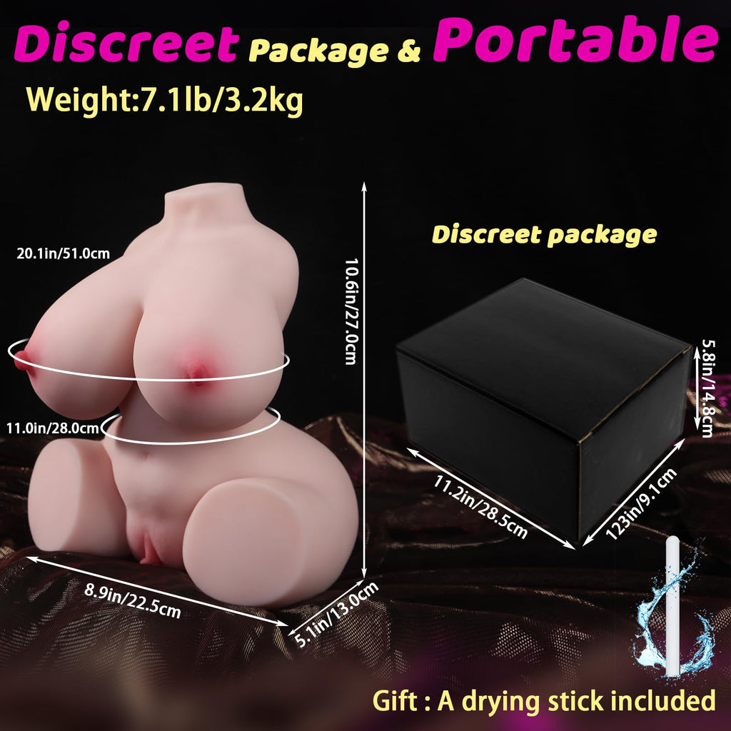 Realistic Torso Sex Doll with Dual Stimulation Design