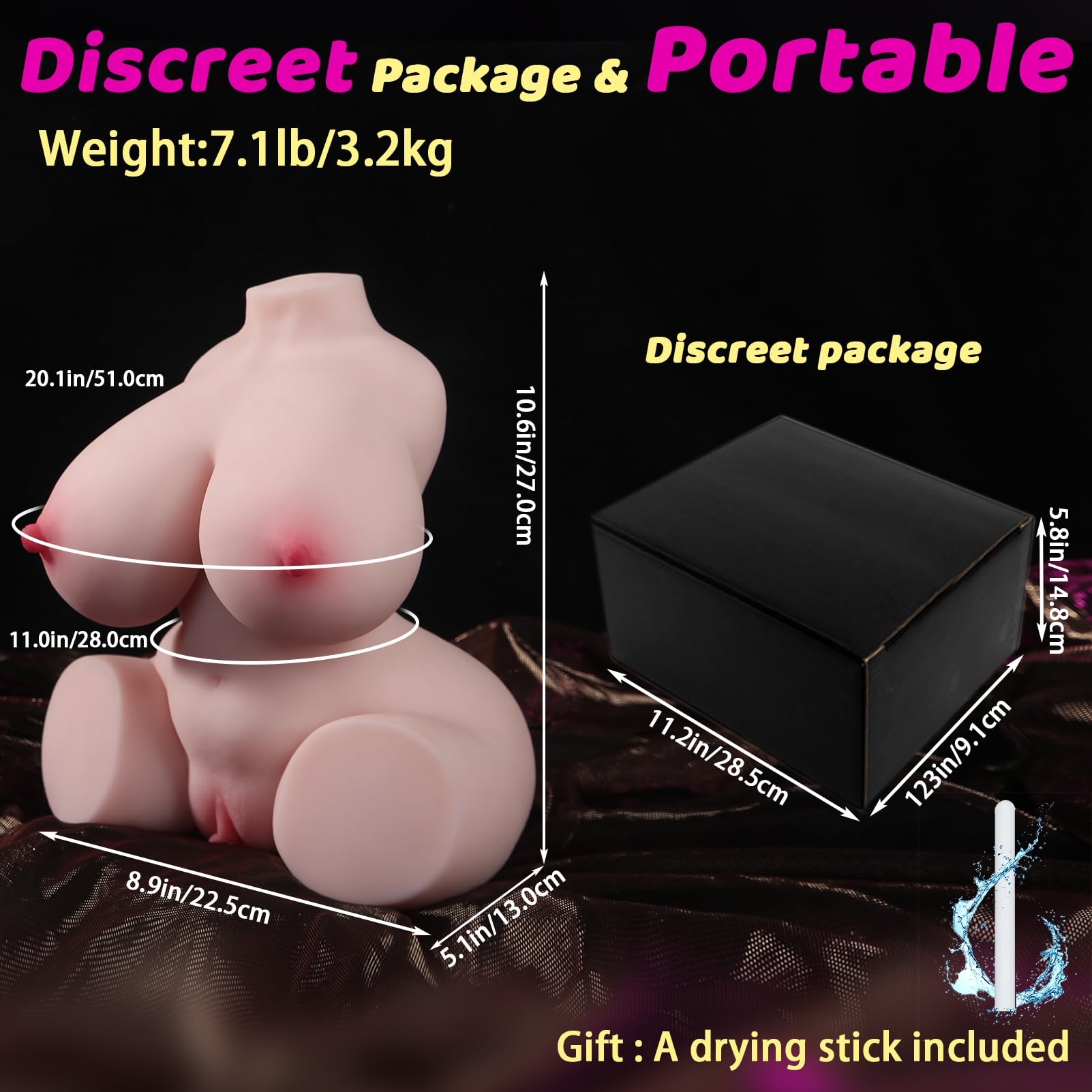 Realistic Torso Sex Doll with Dual Stimulation Design