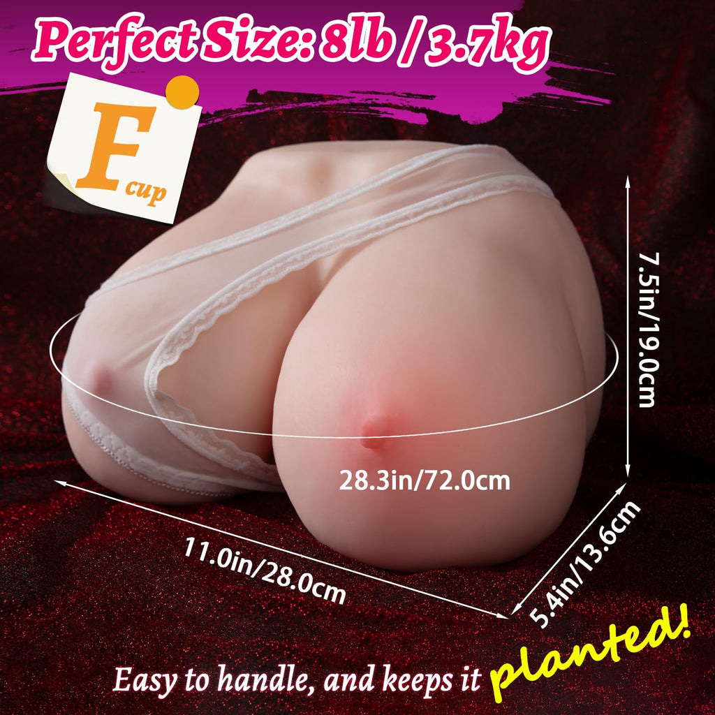 8lb Life Size Breast Torso with Soft Jelly Feel